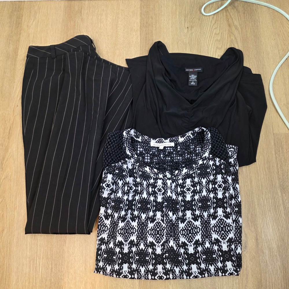 Womens Business Casual Bundle Daniel Rainn NY&Co How & Wen Pants Tops S